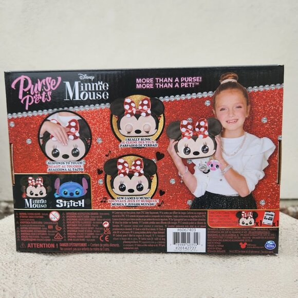 NEW Disney Minnie Mouse Purse Pets Interactive Toy Plush Shoulder Bag Crossbody - Picture 10 of 17